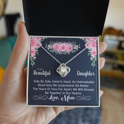 To My Daughter "An Unbreakable Bond" Knot Necklace