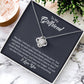 To My Girlfriend "You Complete Me" Knot Necklace