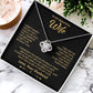 To My Wife "I Can't Live Without You" Knot Necklace