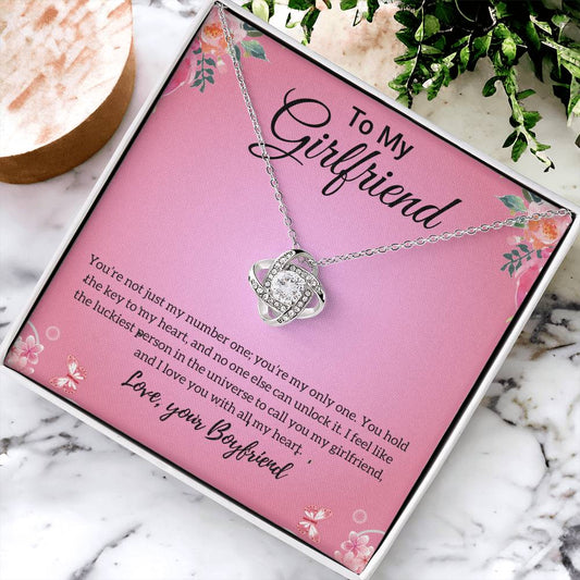 Gift For Girlfriend "You're My Only One" Knot Necklace