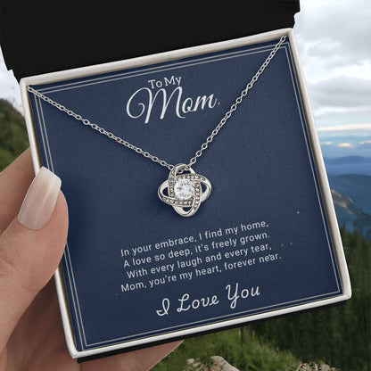 Gift For Mom "You're My Heart" Knot Necklace