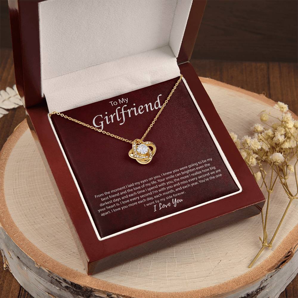 To My Girlfriend "You're The One I Want" Knot Necklace