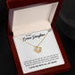 To My Bonus Daughter "Always Shine Like The Brightest Star" Knot Necklace
