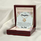 To My Daughter "Never Forget That I Love You" Knot Necklace