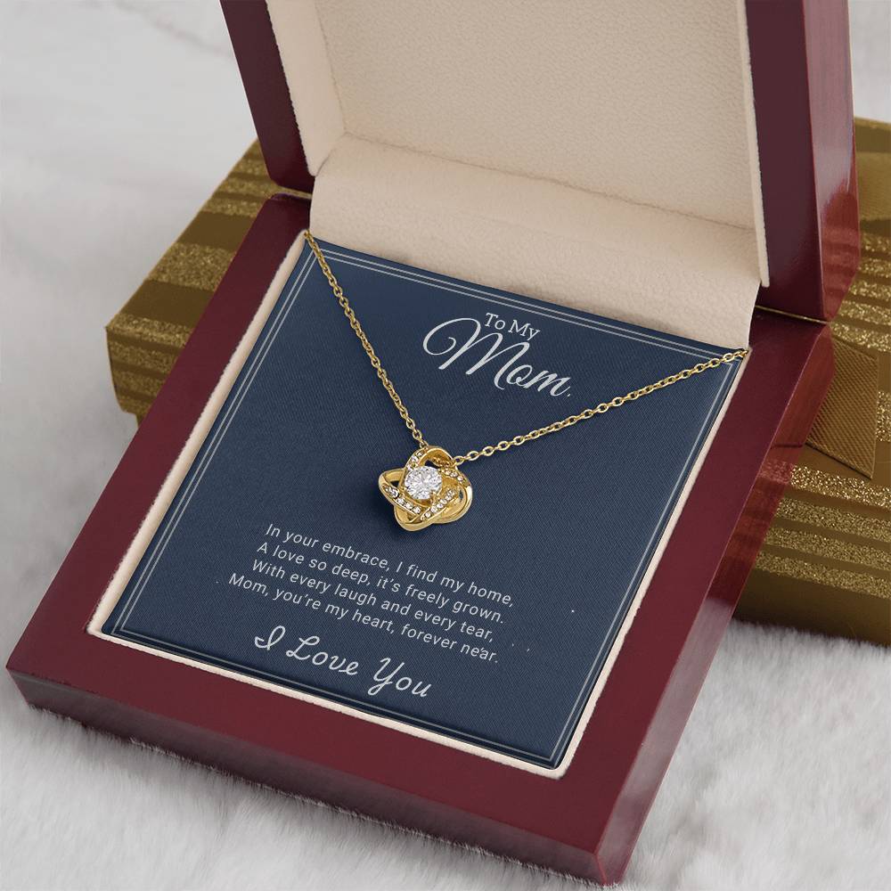 Gift For Mom "You're My Heart" Knot Necklace