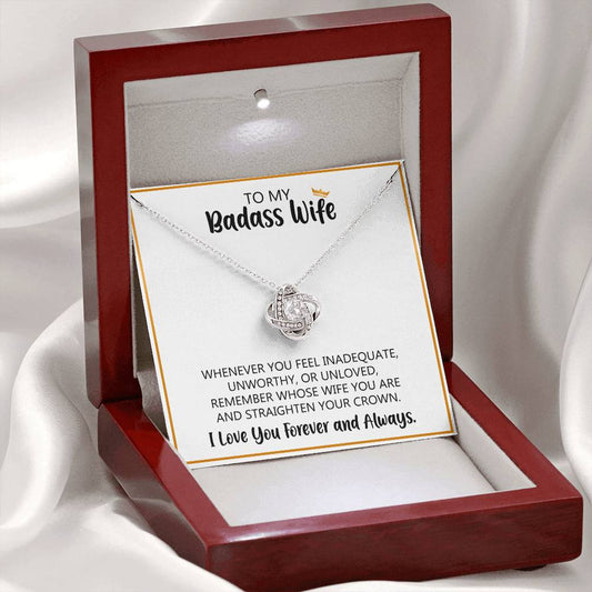 To My Wife "I Love You Forever" Knot Necklace