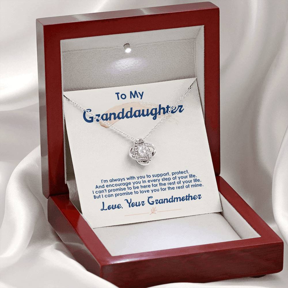 To My Granddaughter "I Love You For The Rest Of My Life" Knot Necklace