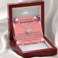 To My Granddaughter "You Will Never Outgrow Our Heart" Knot Necklace