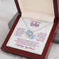 To My Beautiful Wife "Feel My Love" Knot Necklace