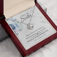 To My Sister "Thank You For Everything" Knot Necklace