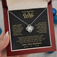 To My Wife "I Can't Live Without You" Knot Necklace