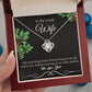 To My Lovely Wife "We Love You" Knot Necklace