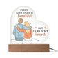 Gift For Wife or Girlfriend - Favorite Love Story Printed Heart Acrylic Plaque