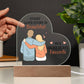 Gift For Wife or Girlfriend - Favorite Love Story Printed Heart Acrylic Plaque