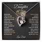 To My Daughter "You Will Always Be My Baby Girl" Heart Necklace