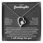 To My Granddaughter "Remember Who's Granddaughter You Are" Heart Necklace