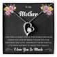 To My Mother "I Am The Luckiest Kid" Heart Necklace