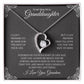 To My Granddaughter "Always Be Brave" Heart Necklace
