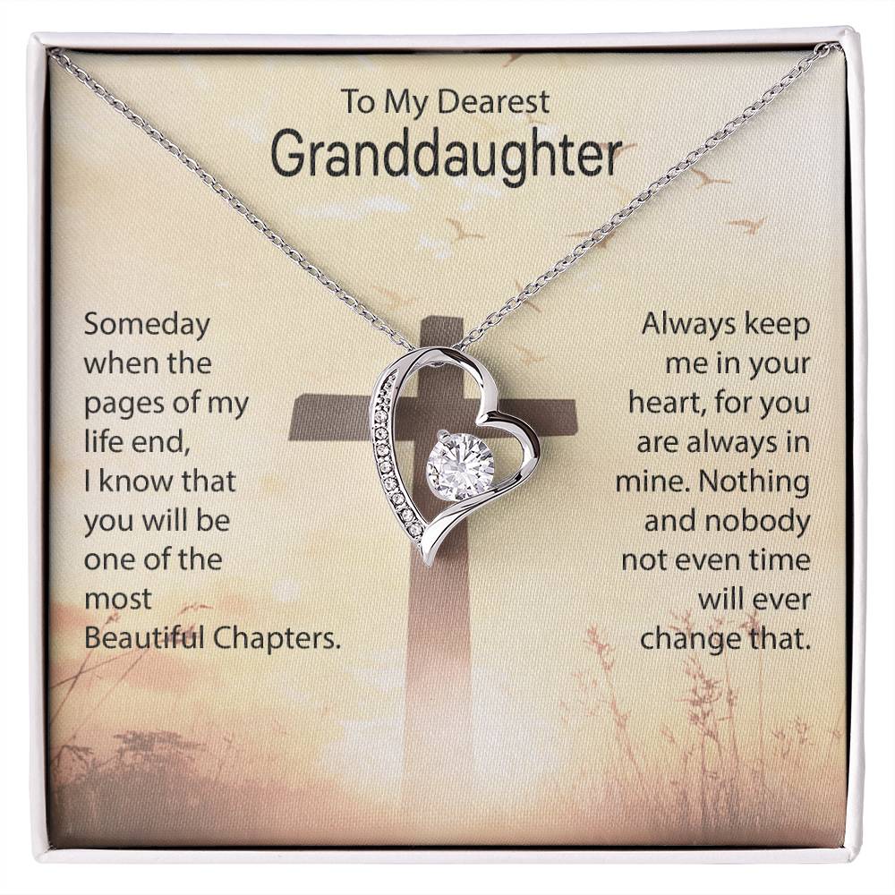 To My Granddaughter "Always Keep Me In Your Heart" Necklace