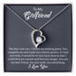 To My Girlfriend "You Complete Me" Heart Necklace