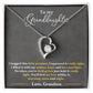 To My Granddaughter "You'll Feel My Love Within This" Heart Necklace