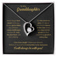 To My Granddaughter "Dance In The Rain" Heart Necklace