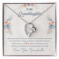 To My Granddaughter "This Old Woman Will Always Have Your Back" Heart Necklace