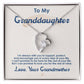 To My Granddaughter "I Love You For The Rest Of My Life" Heart Necklace