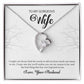 To My Gorgeous Wife "You're The Best" Heart Necklace