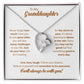 To My Granddaughter "I Will Always Be With You" Heart Necklace