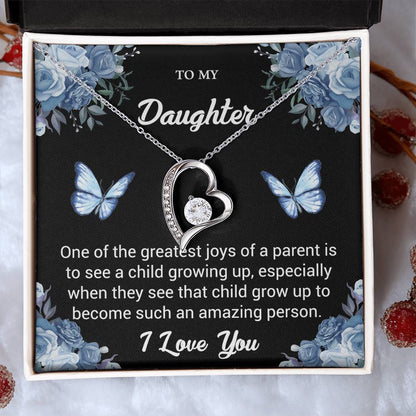 To My Daughter "One Of The Greatest Joys" Heart Necklace