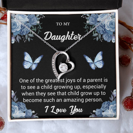 To My Daughter "One Of The Greatest Joys" Heart Necklace