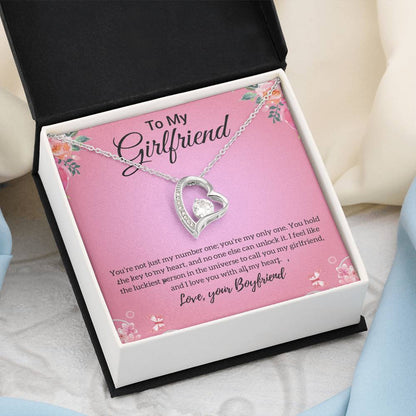 Gift For Girlfriend "You're My Only One" Heart Necklace