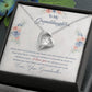 To My Granddaughter "This Old Woman Will Always Have Your Back" Heart Necklace