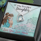 To My Daughter "I Love You" Heart Necklace