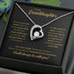 To My Granddaughter "Dance In The Rain" Heart Necklace