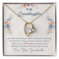 To My Granddaughter "This Old Woman Will Always Have Your Back" Heart Necklace