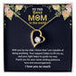 To The Best Mom "Thank You" Heart Necklace