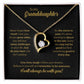 To My Granddaughter "Dance In The Rain" Heart Necklace