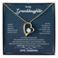 To My Granddaughter "You Will Never Lose" Heart Necklace