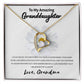 Gift For Granddaughter "Keep Shining Brightly" Heart Necklace