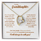 To My Granddaughter "I Will Always Be With You" Heart Necklace