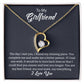 To My Girlfriend "You Complete Me" Heart Necklace