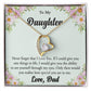 To My Daughter "Never Forget That I Love You" Heart Necklace