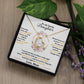 To My Lovely Daughter "Hold This Tight To Feel My Love" Heart Necklace