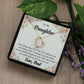 To My Daughter "Never Forget That I Love You" Heart Necklace