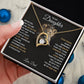 To My Daughter "You Will Always Be My Baby Girl" Heart Necklace