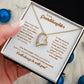 To My Granddaughter "I Will Always Be With You" Heart Necklace