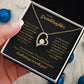 To My Granddaughter "Dance In The Rain" Heart Necklace