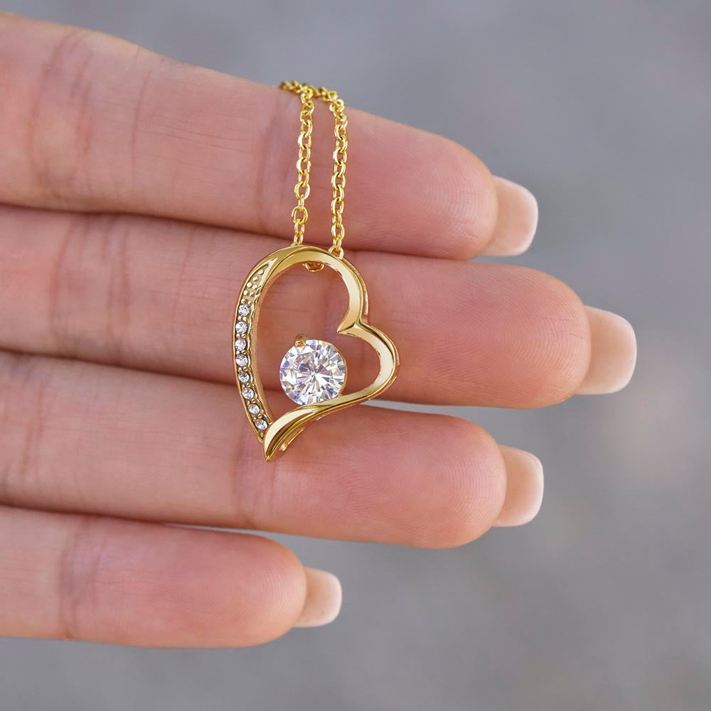 To My Daughter "You'll Always Be My Baby Girl" Heart Necklace